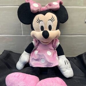 Disney Minnie Mouse 19” Plush Stuffed Animal Pink‎ & White Polka Dot Dress